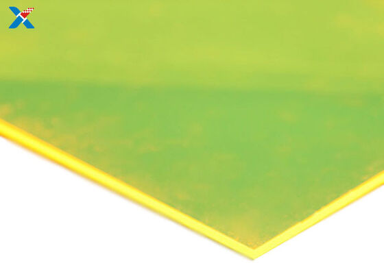 Beli Lembar Akrilik Hijau Fluoresen 1220x2440mm Kekerasan Permukaan Tinggi Panel Perspex pembuatan online