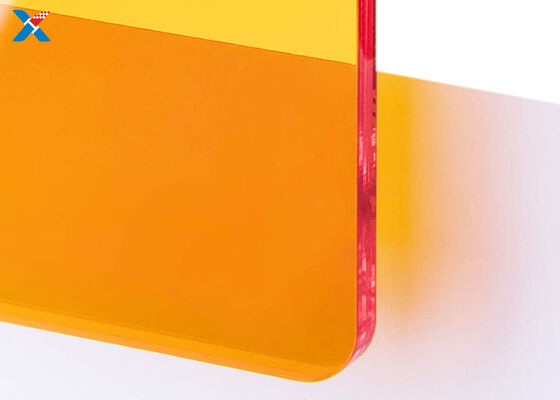 3mm Fluorescent Orange Acrylic Sheet Berwarna Panel PMMA Cast Besar